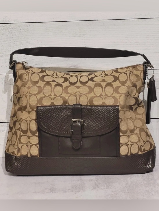 Coach Handbags - Coach Charlie Signature Python Hobo *Style #F32081*